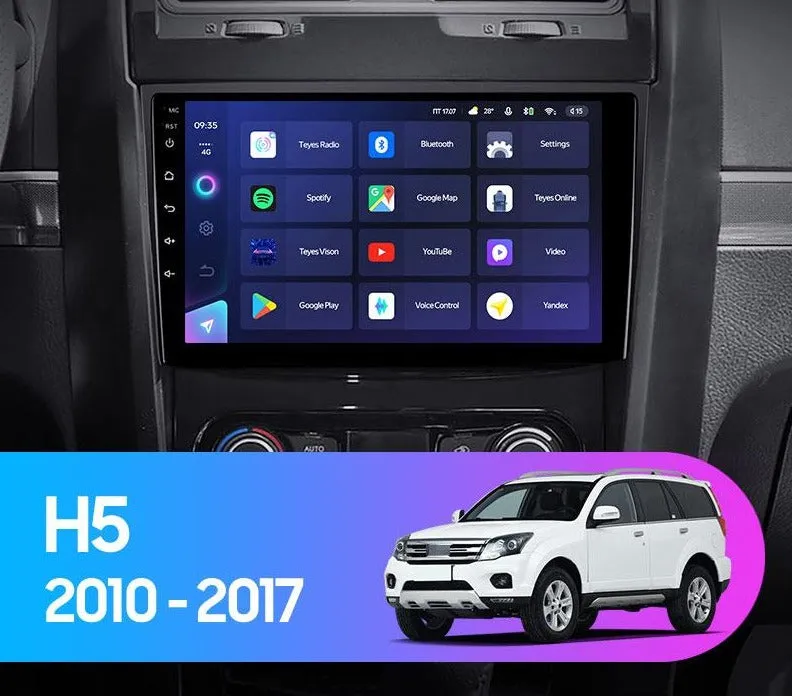 Car Dealz 10.2" Android 12.0 For Great Wall Haval H5 1 2010 - 2017 In Dash Plus OEM Fascia