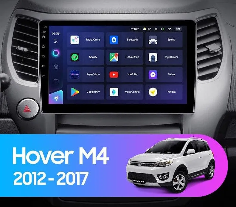 Car Dealz 10.2" Android 12.0 For Great Wall Hover M4 1 2012 - 2017 In Dash Plus OEM Fascia