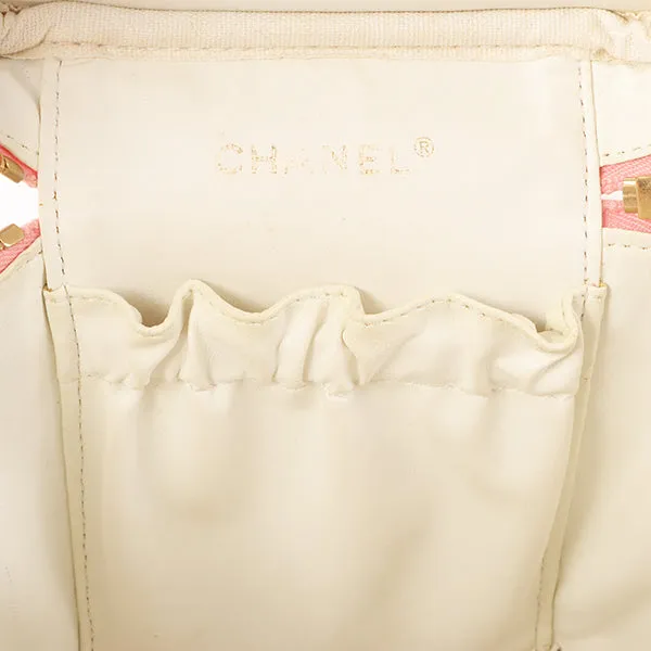 Chanel Around 2003 Caviar Skin Cc Mark Stitch Vanity Pink