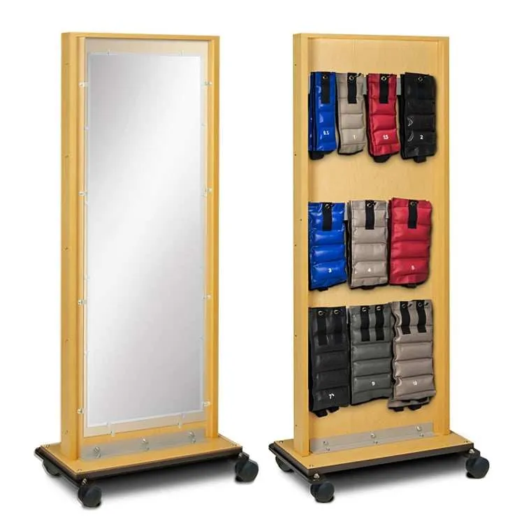 Clinton Mobile Adult Mirror with Cuff Weight Rac