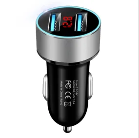Color: Silver - LED digital display car charger