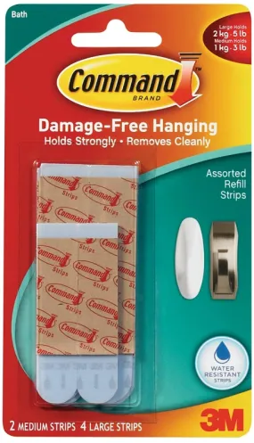 Command 17615B Replacement Strip, White, 3 to 5 lb :CD  6: QUANTITY: 1
