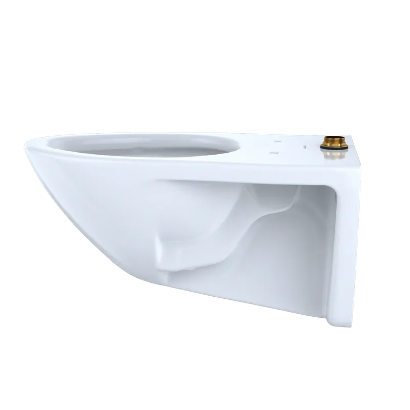 Commercial Elongated Wall Mount with CeFiONtect Toilet Bowl in Cotton White