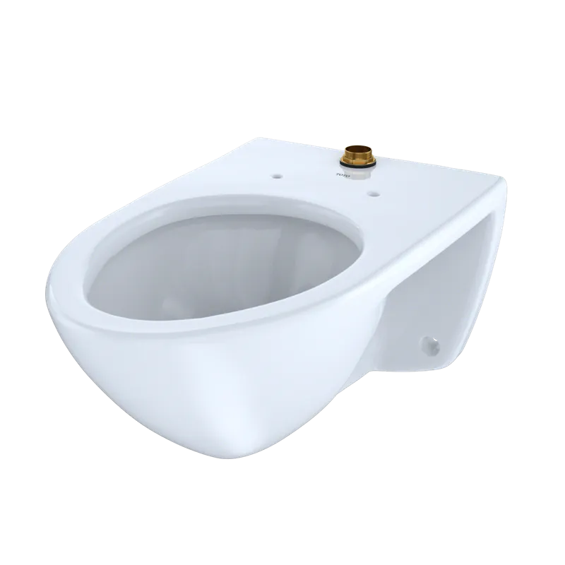Commercial Elongated Wall Mount with CeFiONtect Toilet Bowl in Cotton White