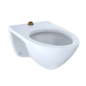 Commercial Elongated Wall Mount with CeFiONtect Toilet Bowl in Cotton White