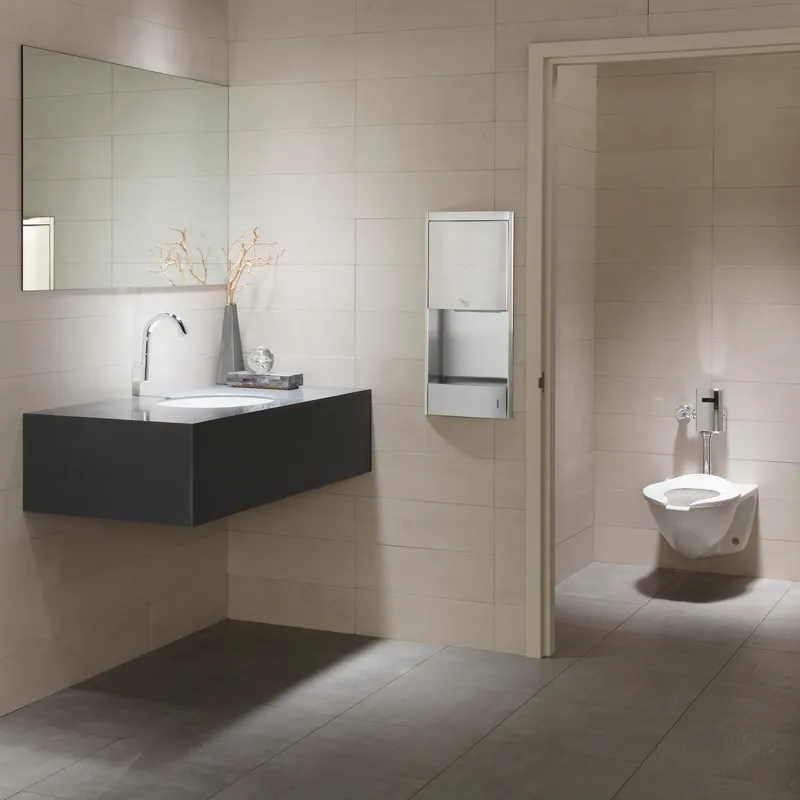Commercial Elongated Wall Mount with CeFiONtect Toilet Bowl in Cotton White