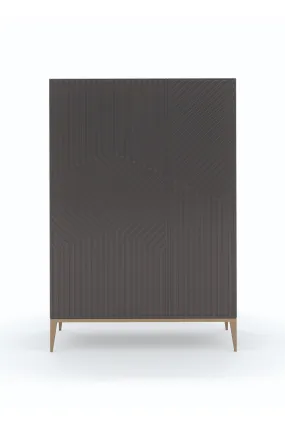 Dark Brown Graphic Cabinet | Caracole Out of Line