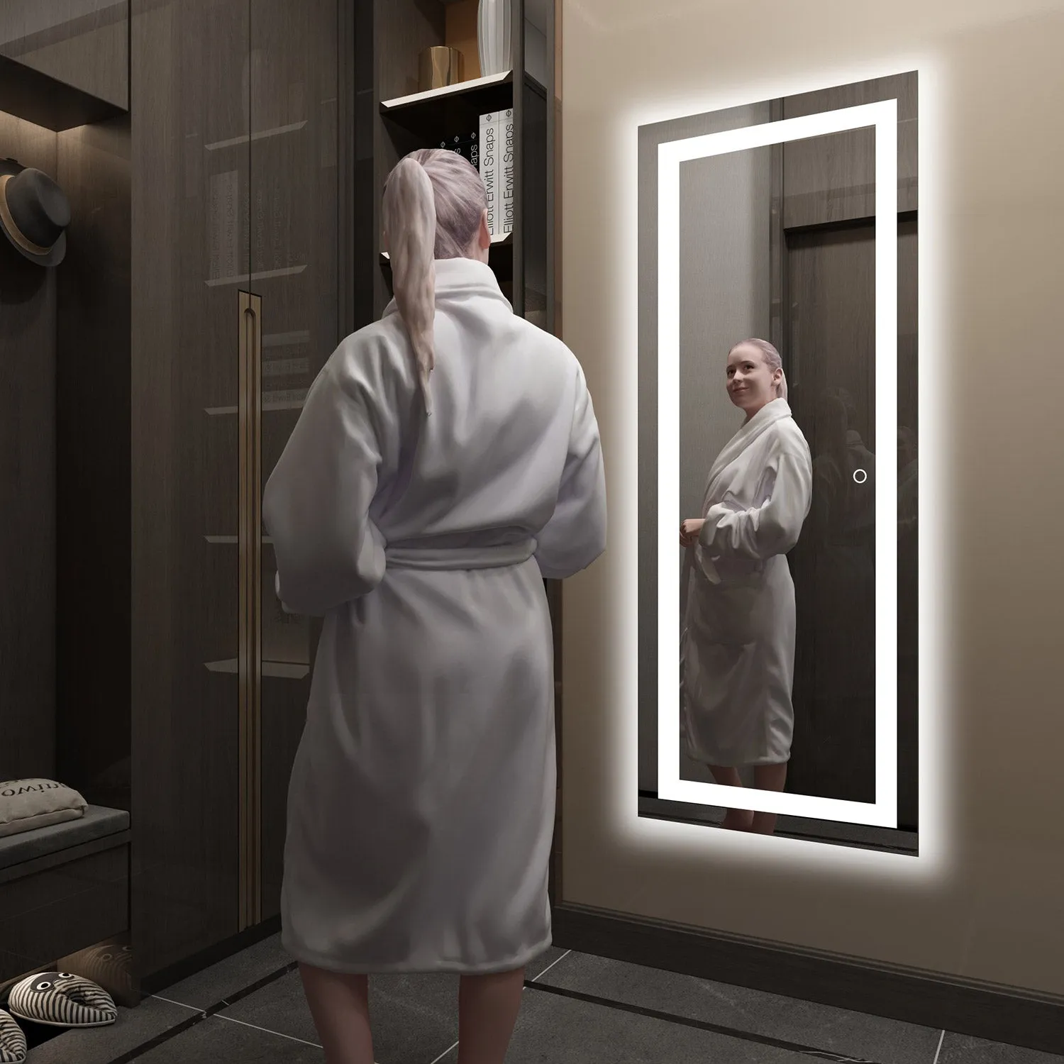 Dimmable LED illuminated Lighted Wall Mounted Vanity Dressing Mirror - SmartGMirror™ Technology