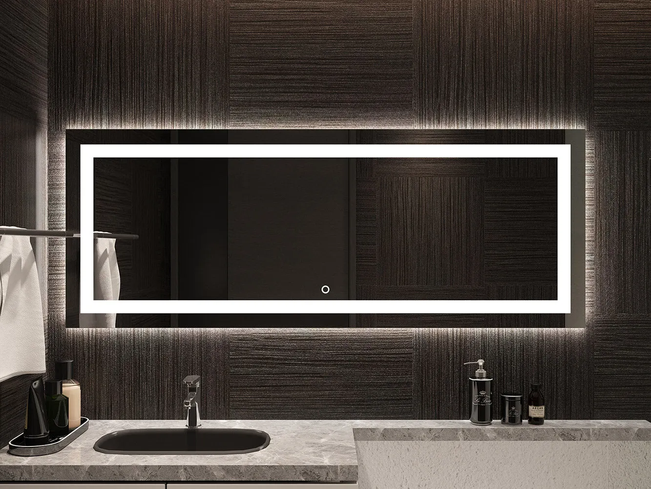Dimmable LED illuminated Lighted Wall Mounted Vanity Dressing Mirror - SmartGMirror™ Technology
