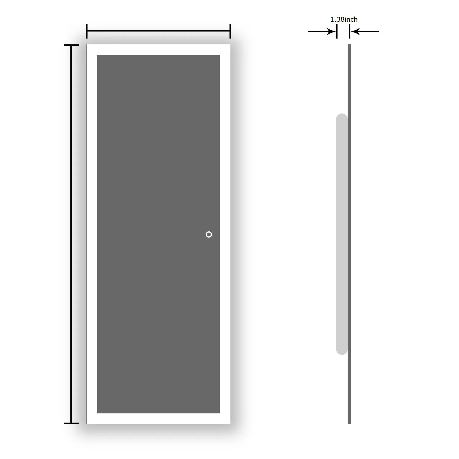 Dimmable LED illuminated Lighted Wall Mounted Vanity Dressing Mirror - SmartGMirror™ Technology