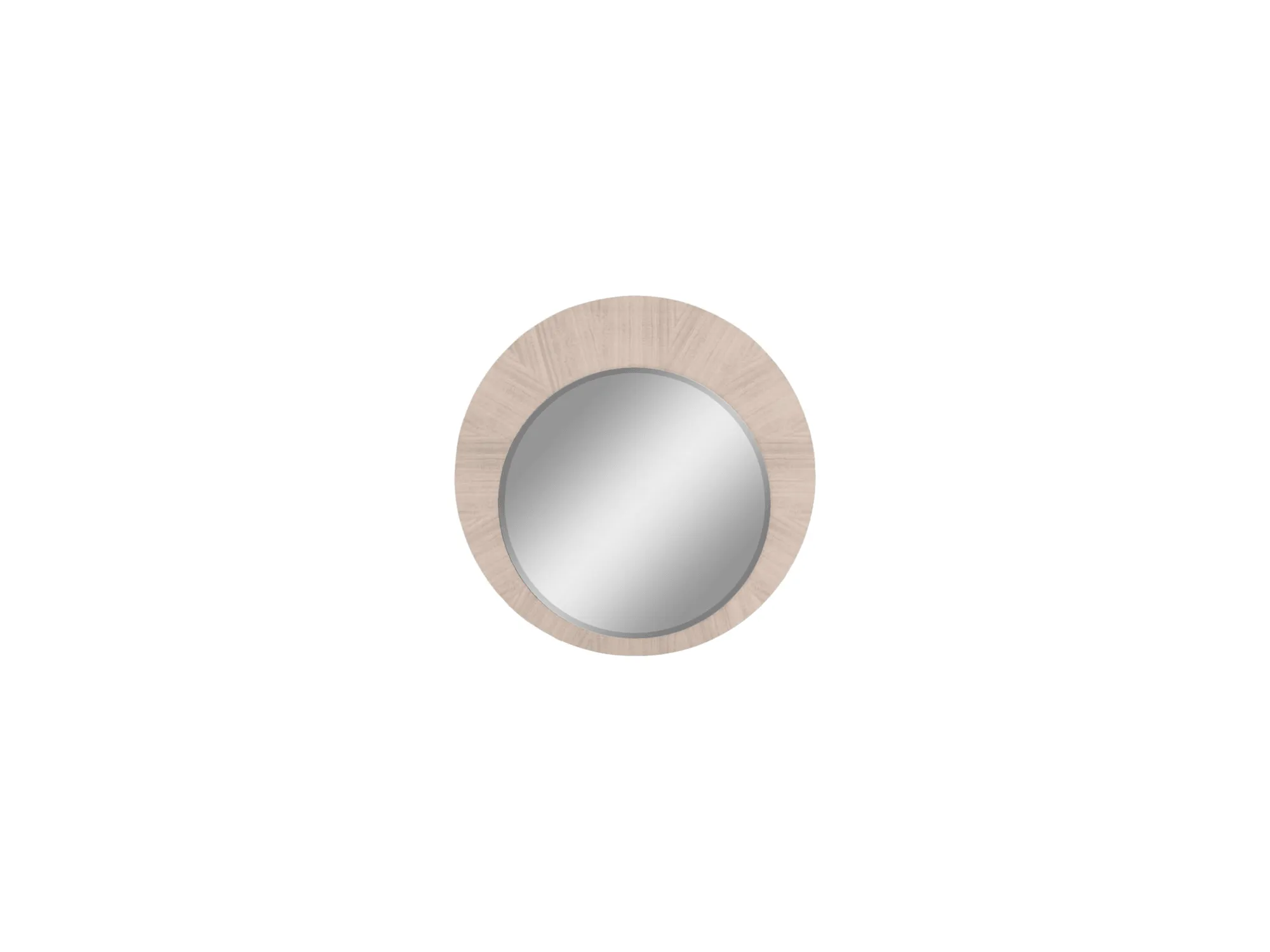 Dorothy Round Mirror Beige