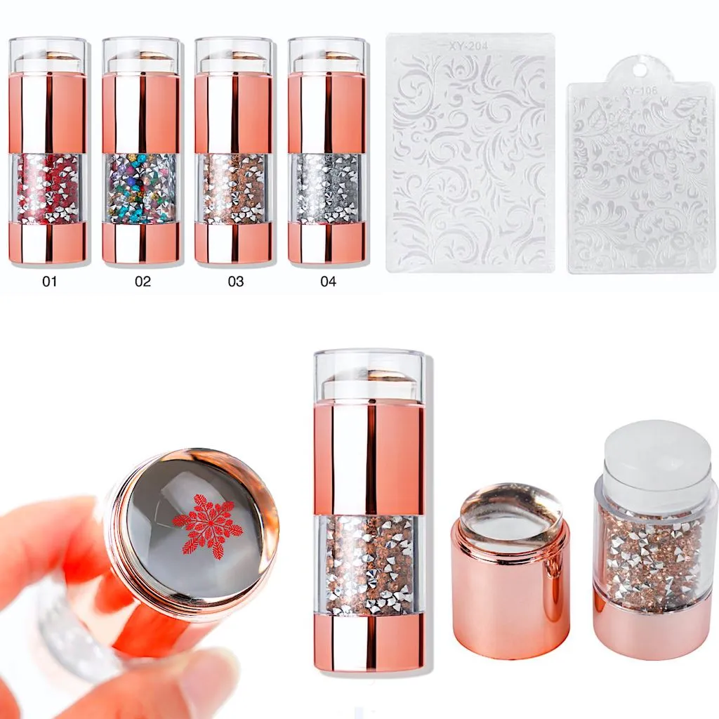 Double Silicone Stamper & Scraper