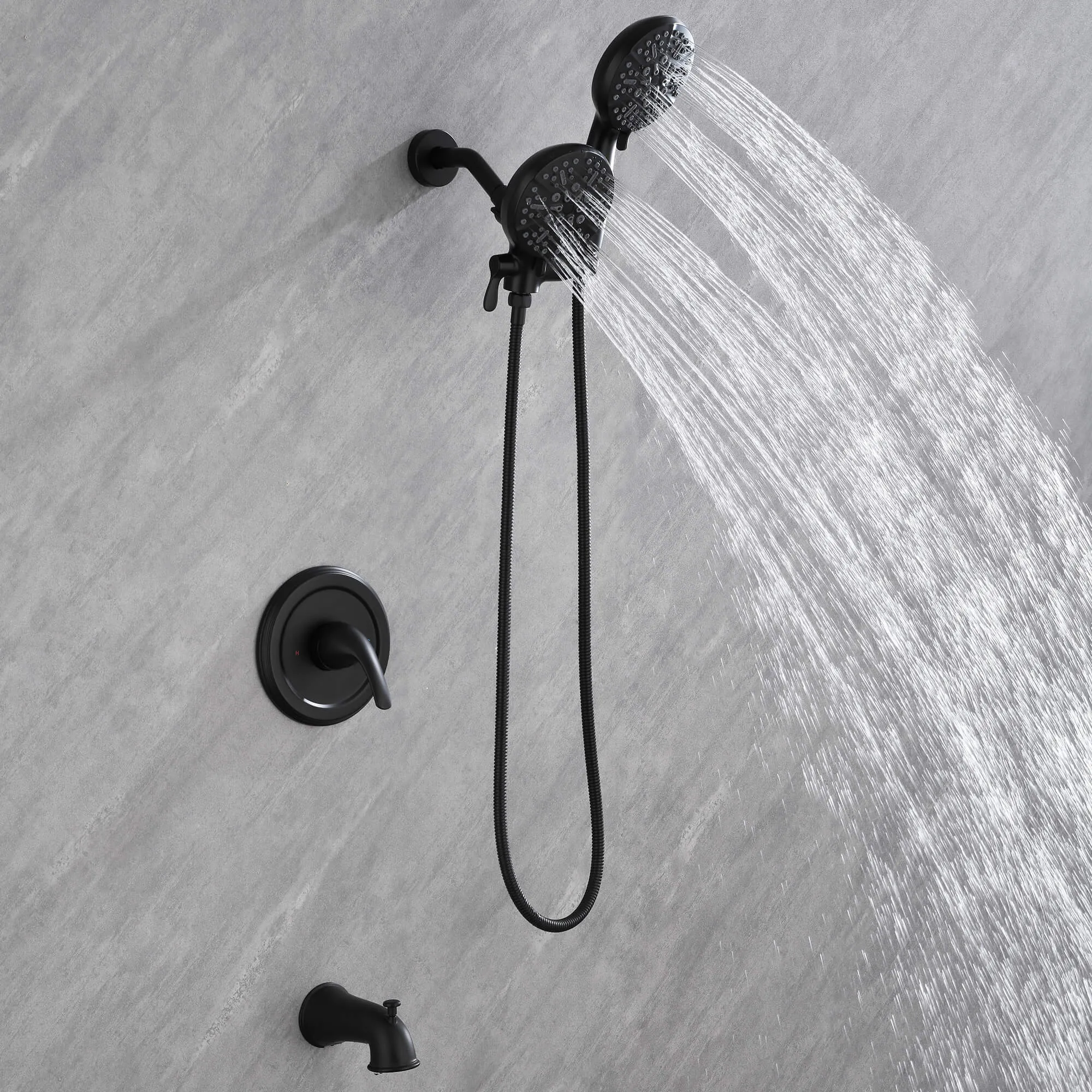 Dual 2 in 1 Shower Head with Hose and Tub Spout JK0193