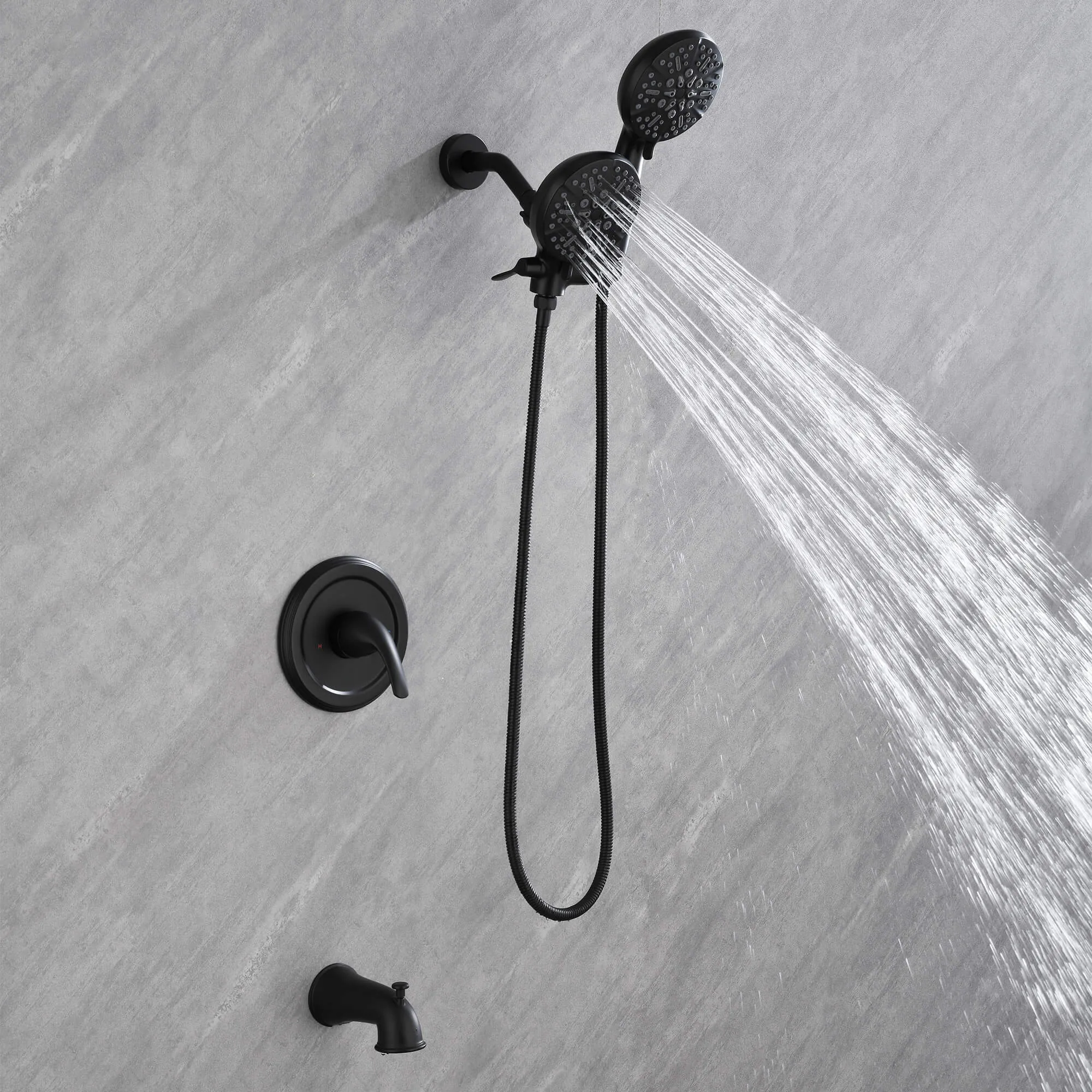 Dual 2 in 1 Shower Head with Hose and Tub Spout JK0193