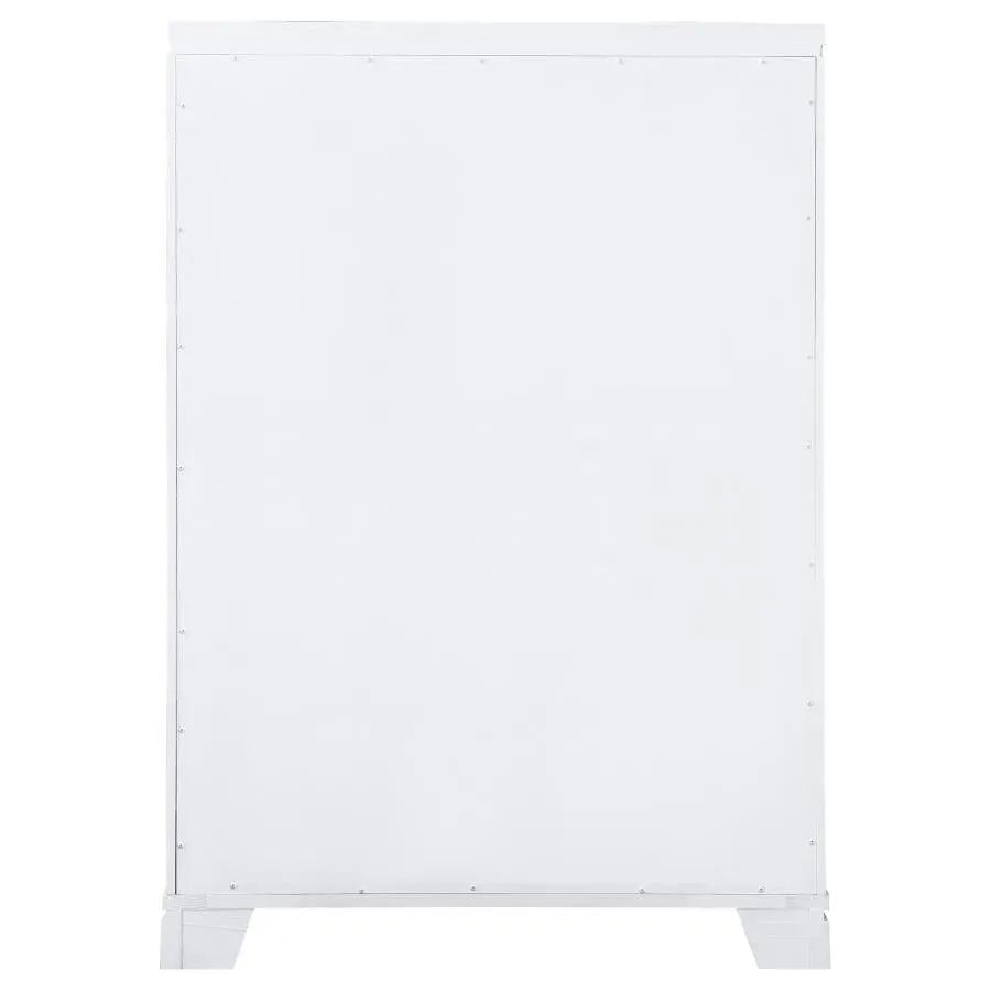 Eleanor Rectangular 5-drawer Chest White