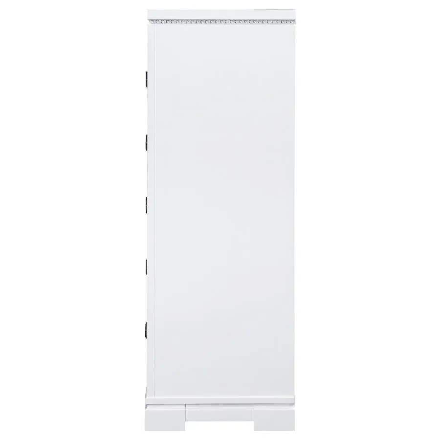 Eleanor Rectangular 5-drawer Chest White