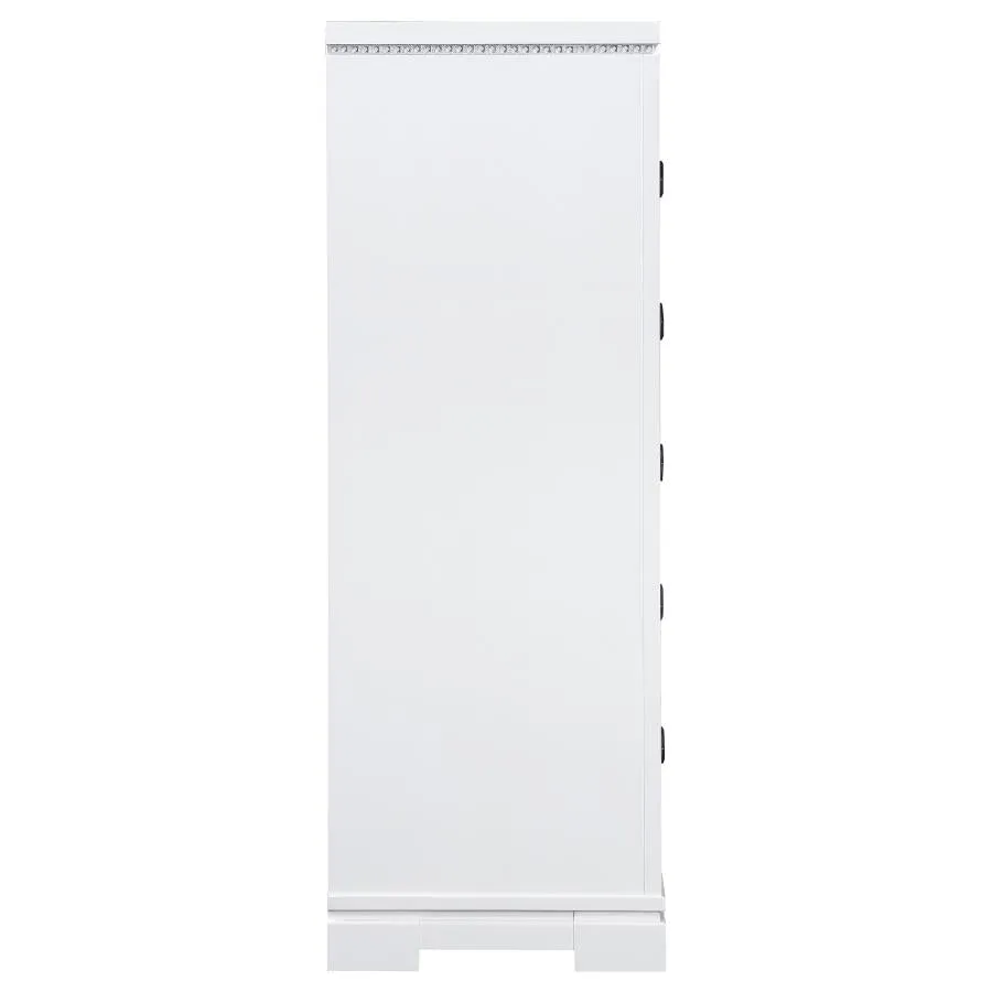 Eleanor Rectangular 5-drawer Chest White