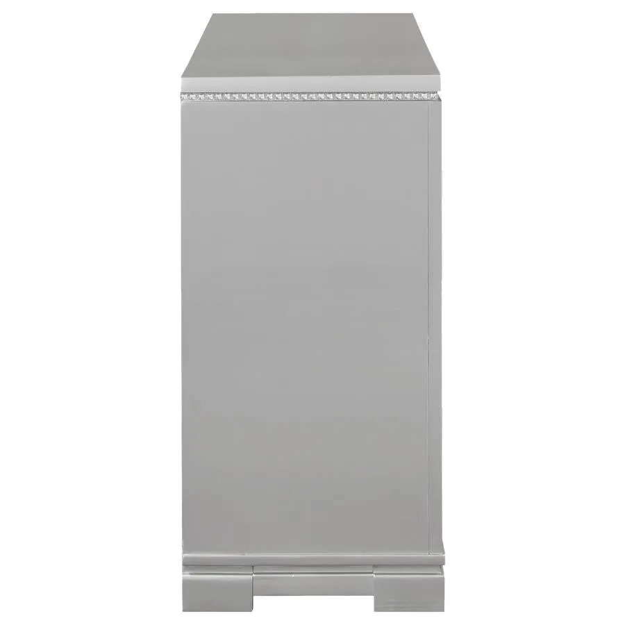 Eleanor Rectangular 6-drawer Dresser Metallic
