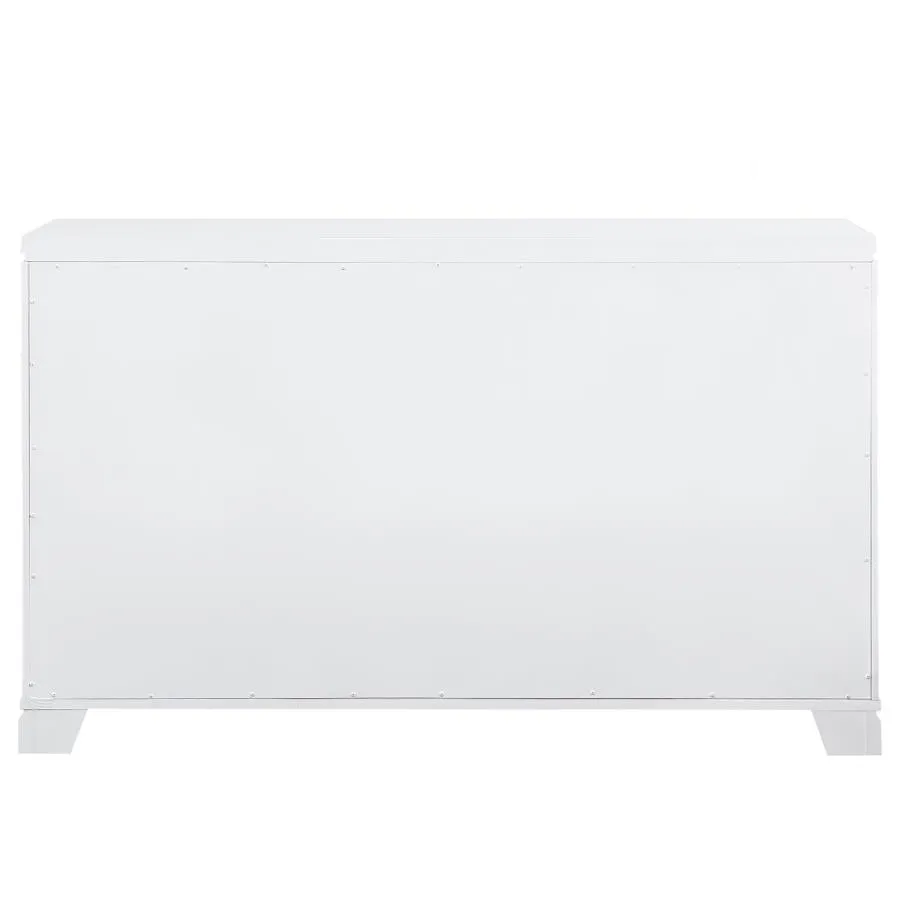 Eleanor Rectangular 6-drawer Dresser White