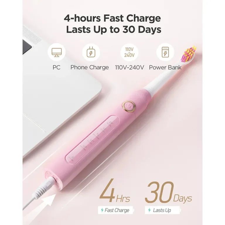 Fairywill 507 Adults Sonic Electric Toothbrush With 5 Modes
