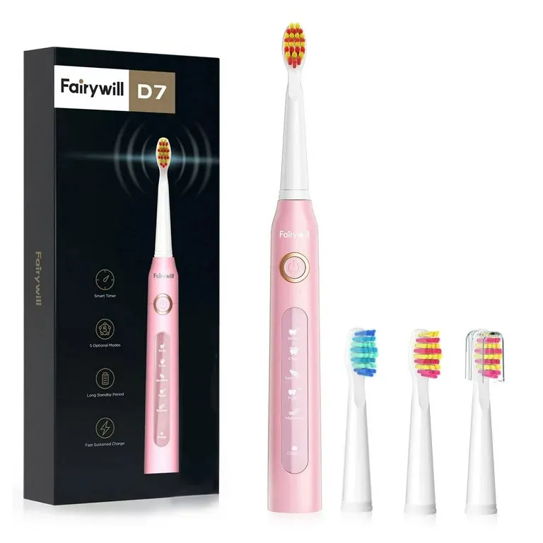 Fairywill 507 Adults Sonic Electric Toothbrush With 5 Modes