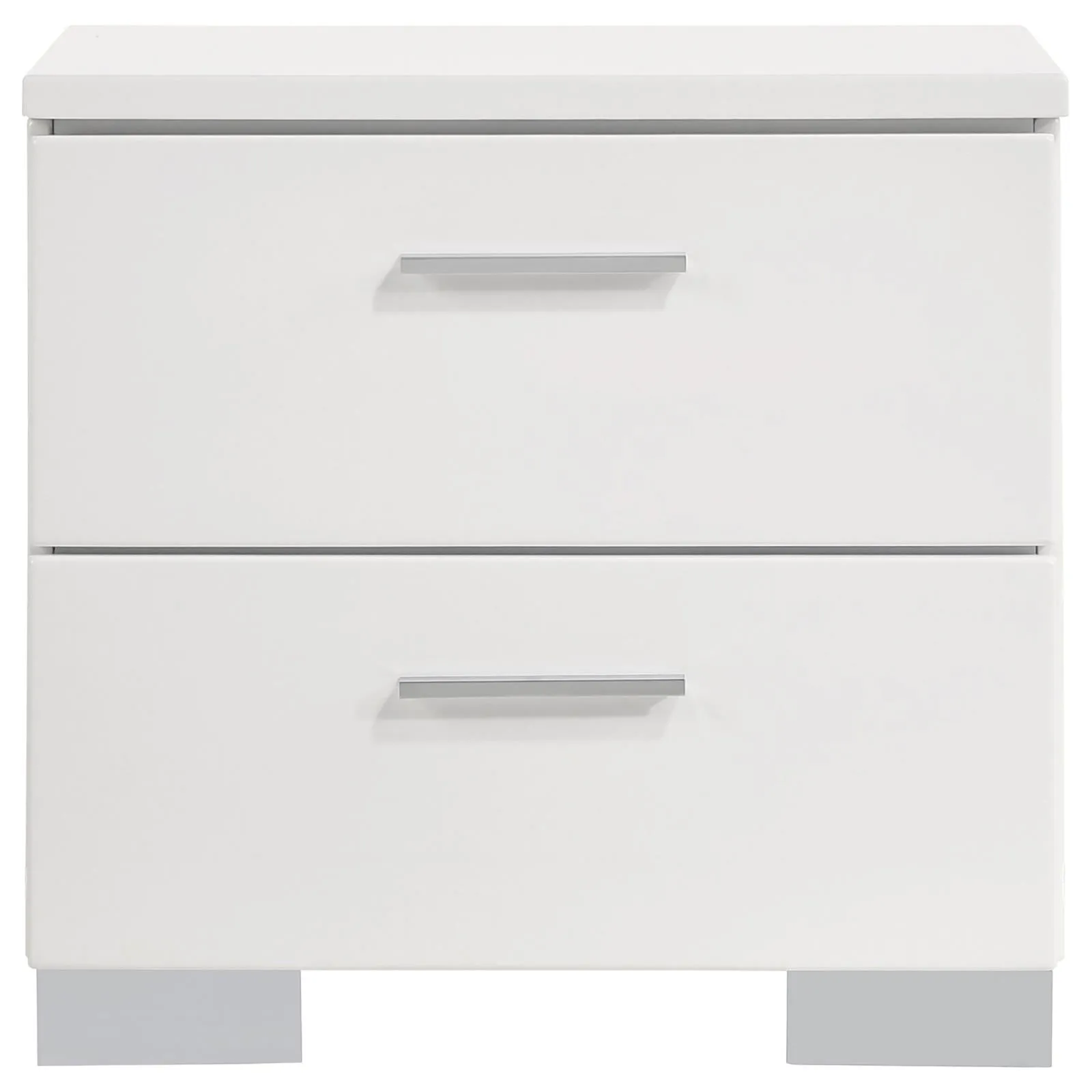 Felicity Glossy White 5-Piece Queen Bedroom Set
