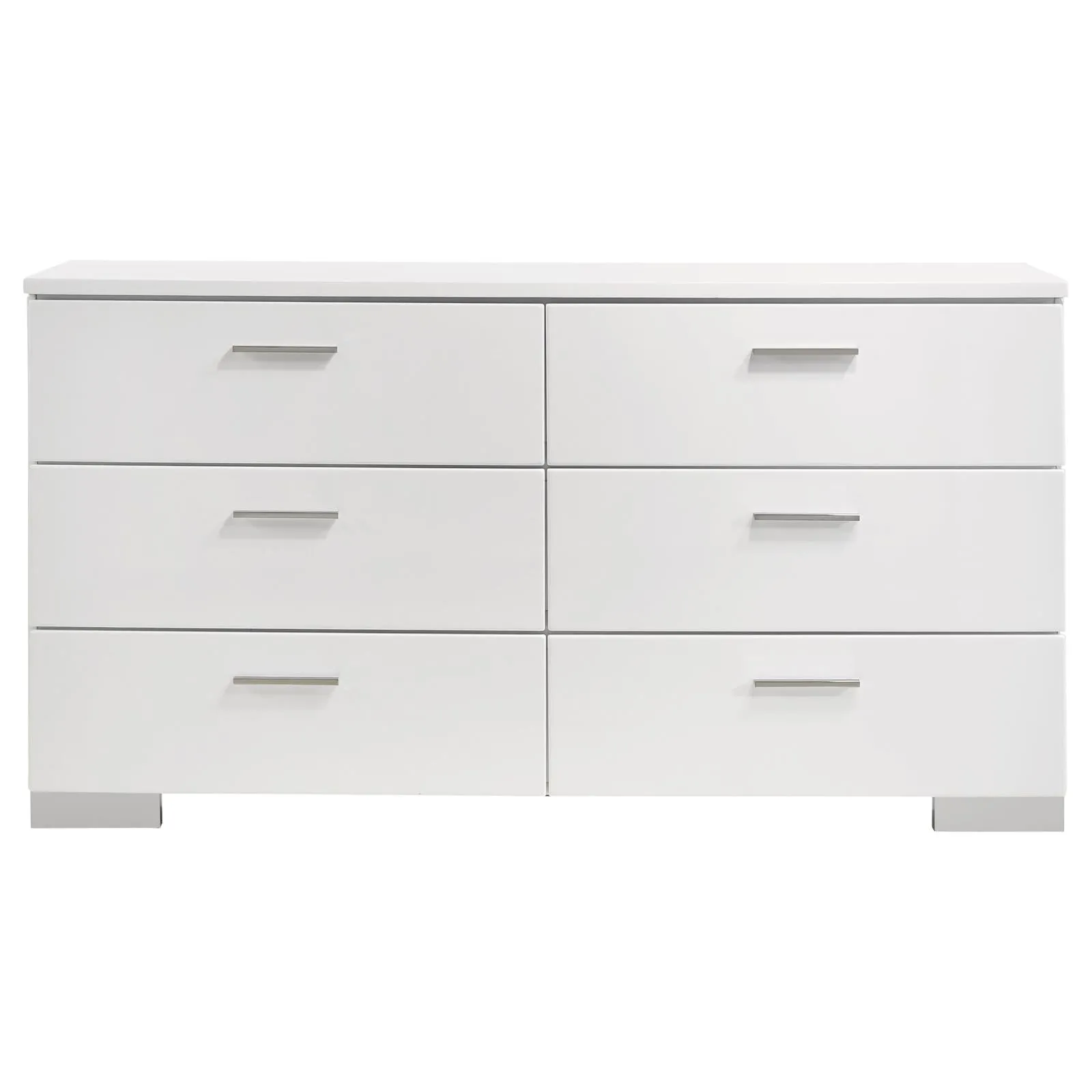 Felicity Glossy White 5-Piece Queen Bedroom Set
