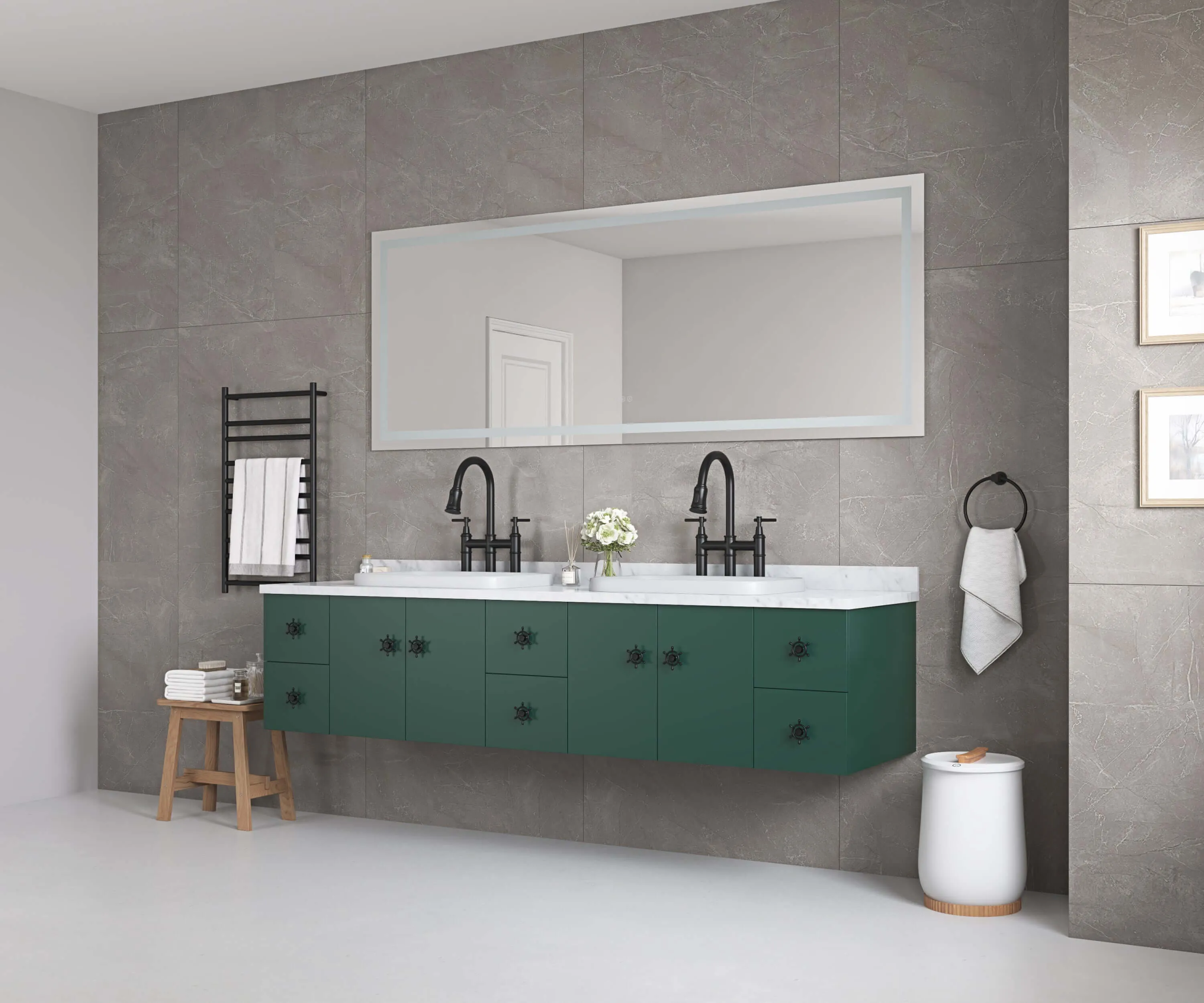 Frameless LED Vanity Mirror - Smart Touch, 3-Color Lighting