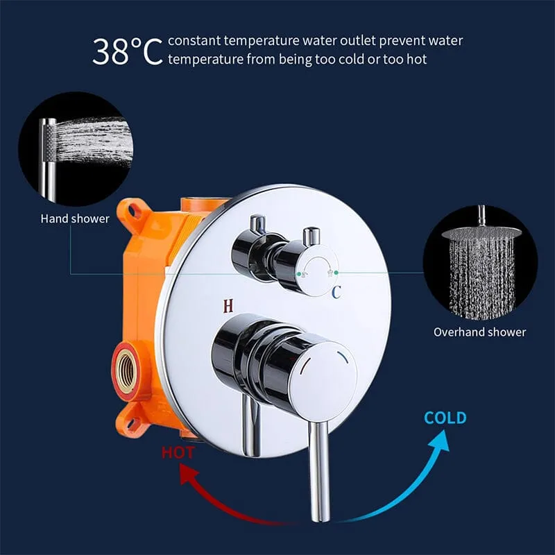 Giving Tree Wall Mounted Shower Set with 10" Round Rainfall Shower Head