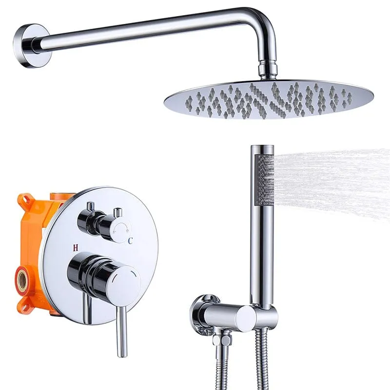 Giving Tree Wall Mounted Shower Set with 10" Round Rainfall Shower Head