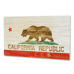GoSports REAL GRAIN XL Wooden Wall Art - Wooden California Flag