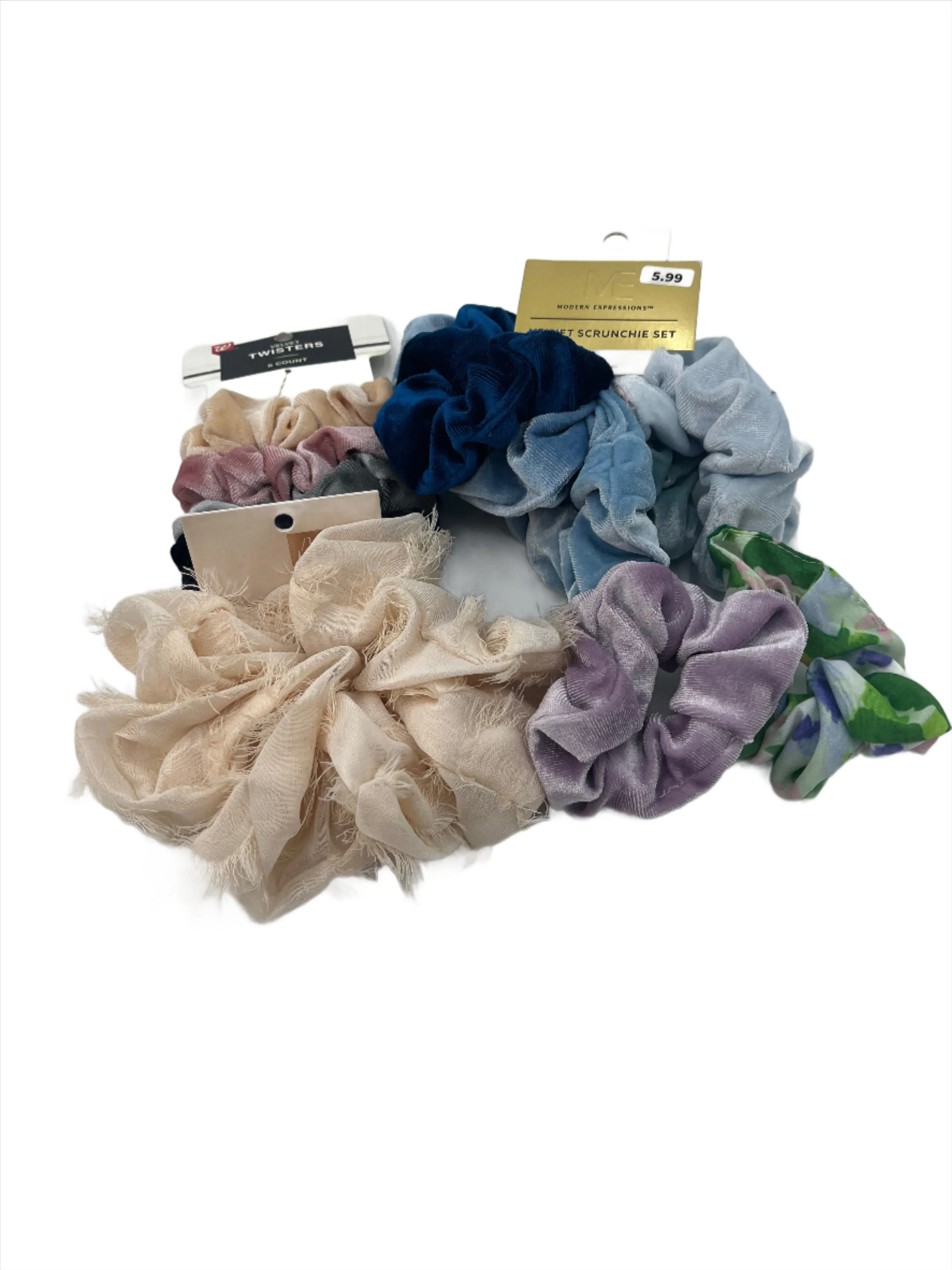 Hair Scrunchies- Bag of 12 assorted brands and prints