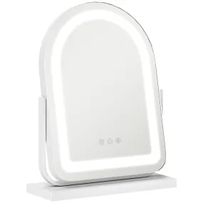 HOMCOM Vanity Mirror with Lights, 3 Colour, 360° Rotation, Touch Screen