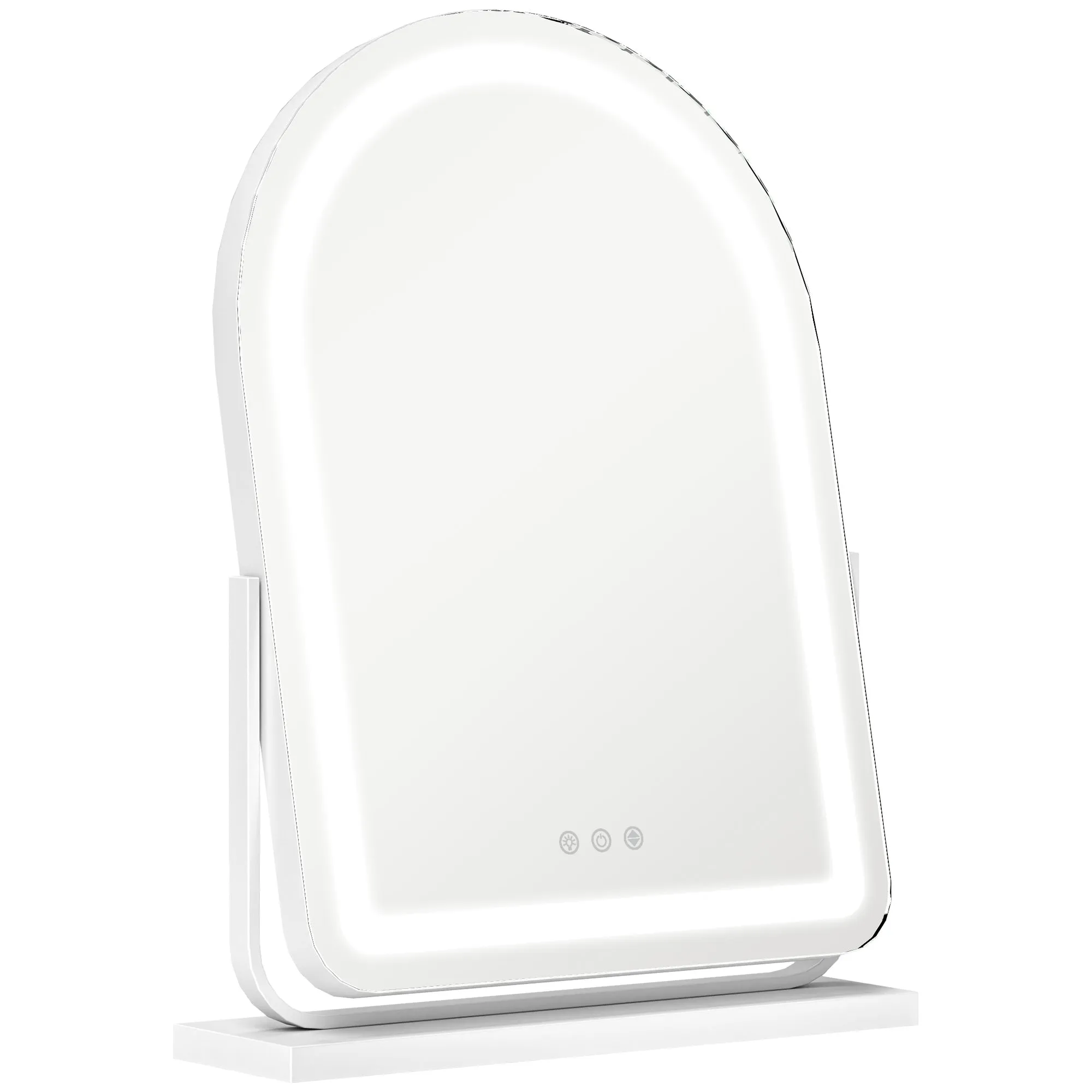 HOMCOM Vanity Mirror with Lights, 3 Colour, 360° Rotation, Touch Screen