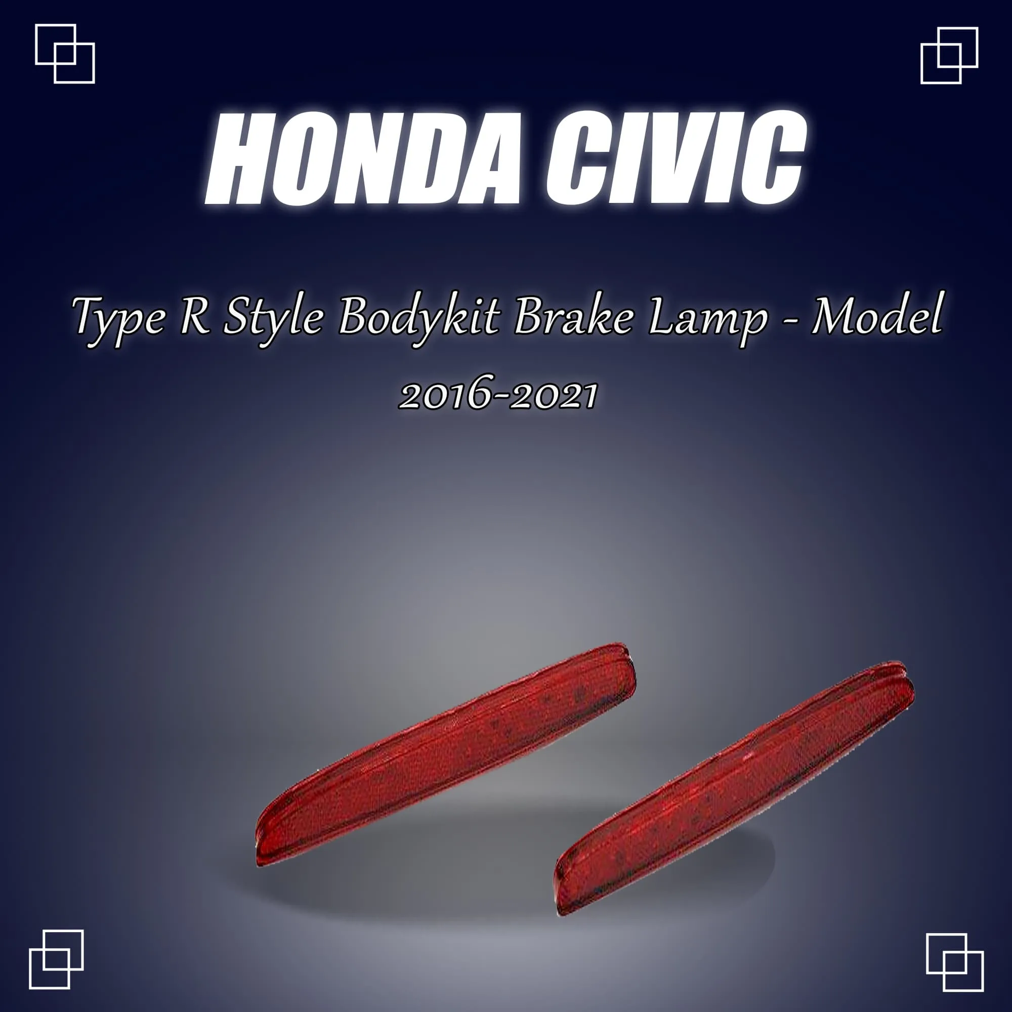 Honda Civic Back Bumper Third Brake Lamp Type R Style Bodykit - Model 2016-2021