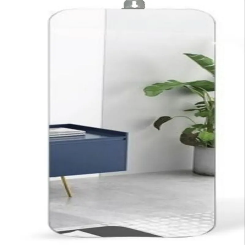 HOPE KART Framless Mirror Wall Hanging for Bathroom Bedroom Dressing Table Makeup Beauty Mirror Washbasin Livingroom, Rectangular, 12L X 7.5W Inch, 5mm Thick, Pack of 1