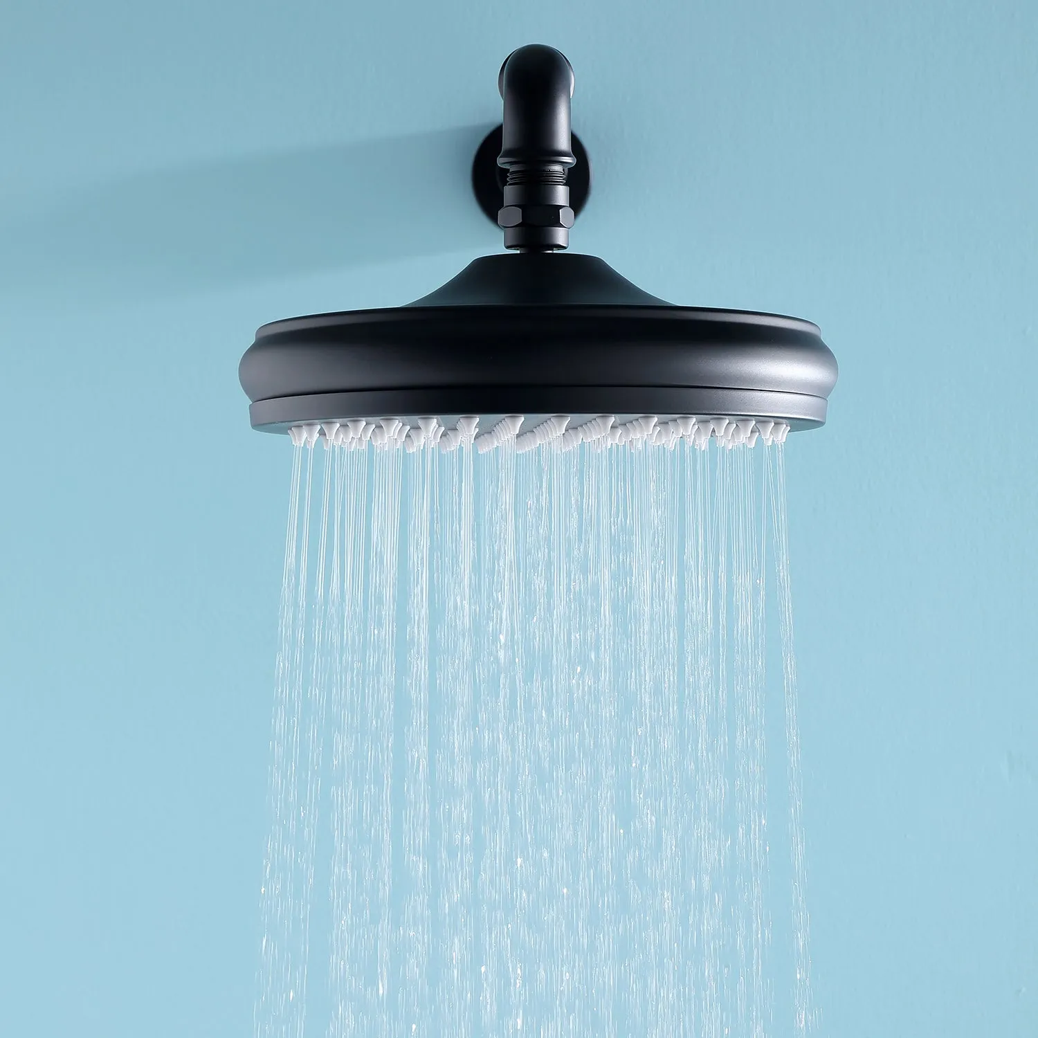 Industrial Style Wall Mount Shower System 2-function Matte Black RB1147