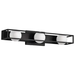 Jenkins 24" 3 Lights LED Bathroom Vanity Light, Matte Black Finish