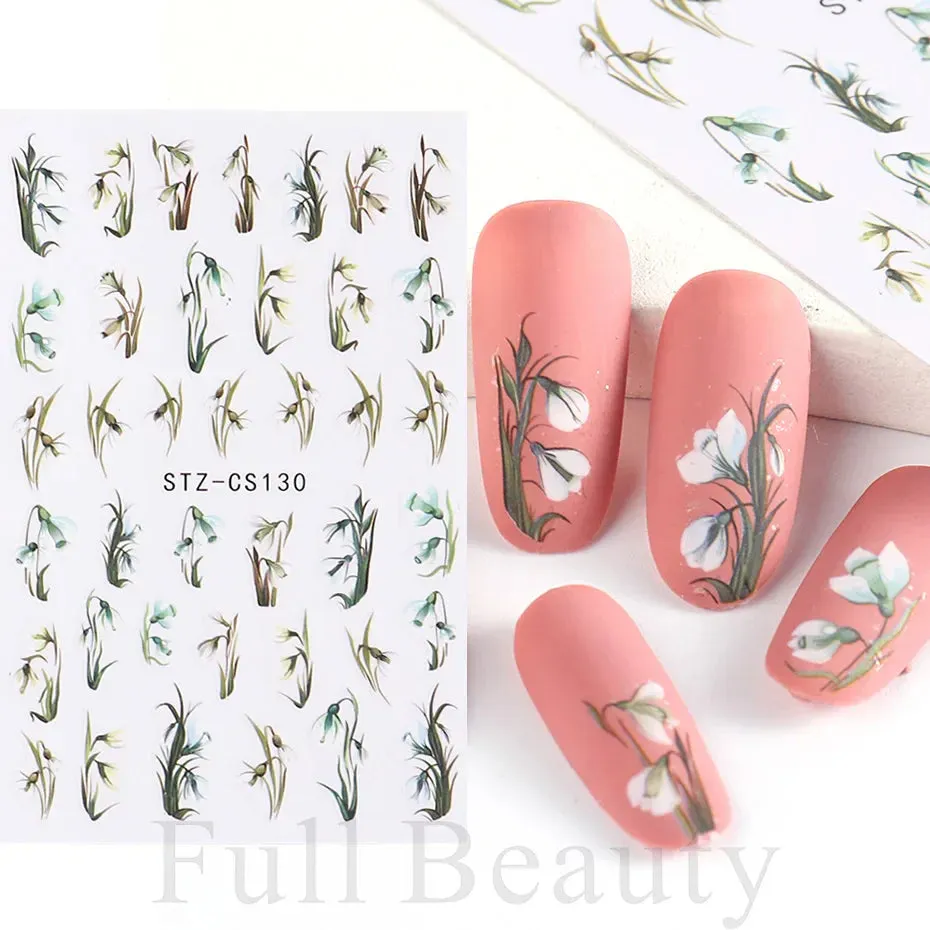 Joskaa Metallic Silver Line Nail Manicure Stickers Metal Chrome Stripe Vine Flame Adhesive Decals Tape Swirl French Sliders Decor Foils