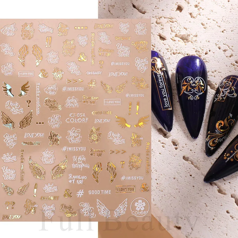 Joskaa Metallic Silver Line Nail Manicure Stickers Metal Chrome Stripe Vine Flame Adhesive Decals Tape Swirl French Sliders Decor Foils