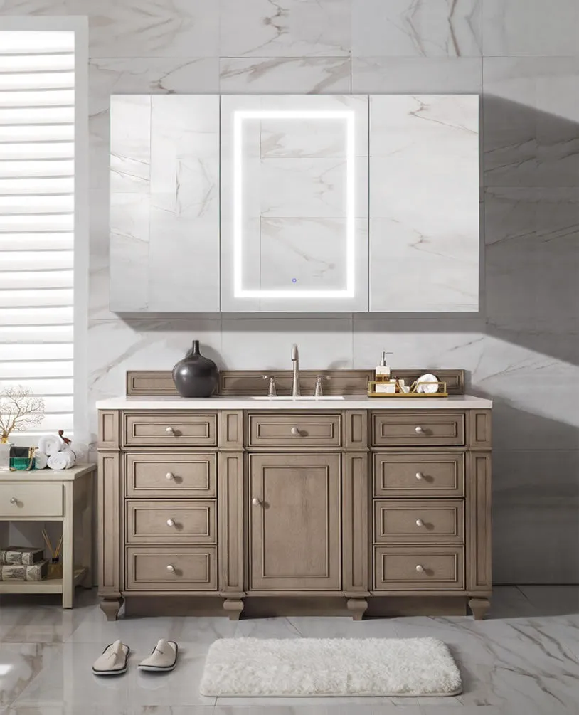 Krugg Reflections Svange Triple Door, LED Medicine Cabinet with Defogger - 4 Sizes