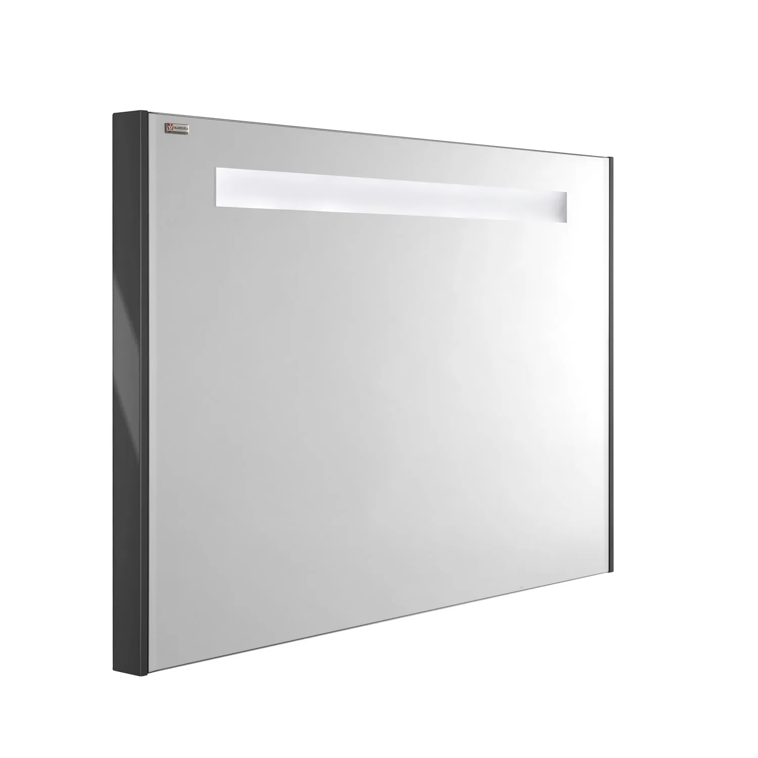 LED Backlit Bathroom Vanity Mirror, Wall Mount, Black, Serie Dune/Solco by VALENZUELA
