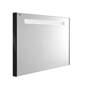 LED Backlit Bathroom Vanity Mirror, Wall Mount, Black, Serie Dune/Solco by VALENZUELA