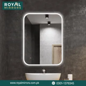 LED Bathroom Rectangle Mirror Front and Backlit Lighted Vanity Mirror with Dimmable Touch Button & Anti-Fog Function Makeup Mirror with Light, Wall Mounted Smart Shaving Mirror with multi light option