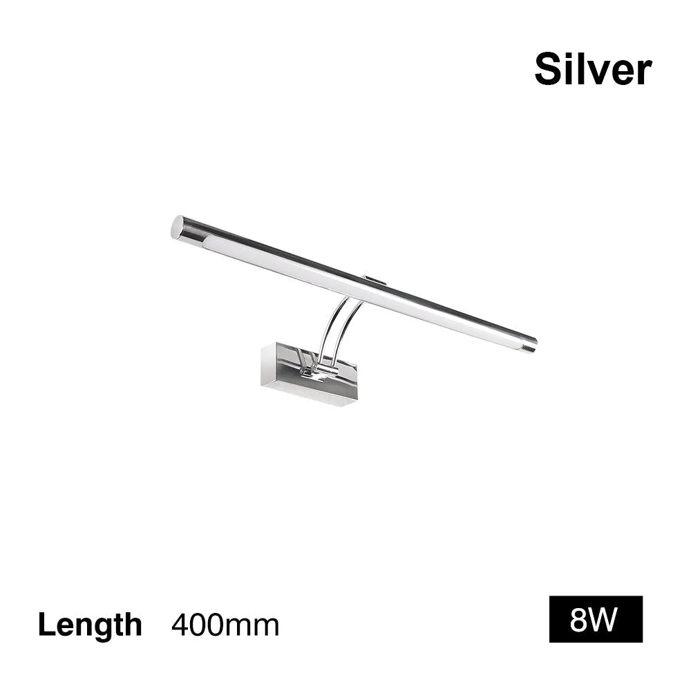 Led Wall Lamp Black Silver Bathroom Mirror Light
