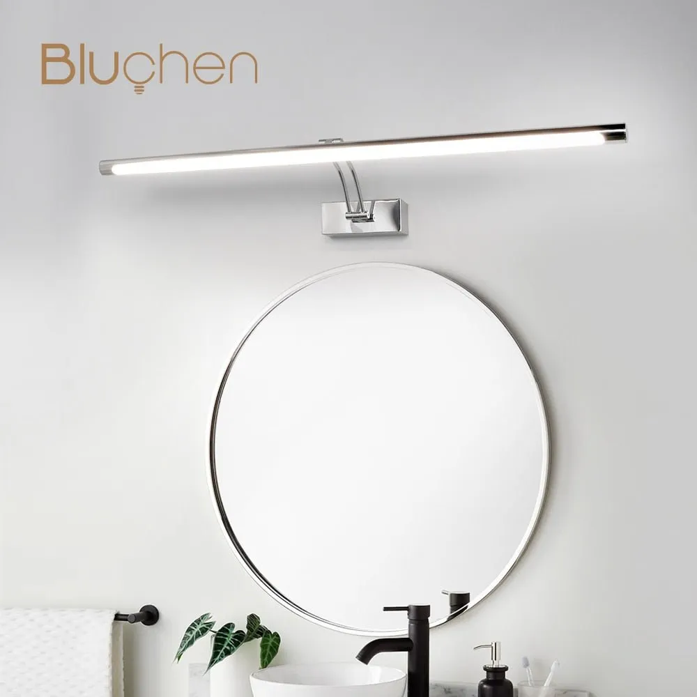 Led Wall Lamp Black Silver Bathroom Mirror Light
