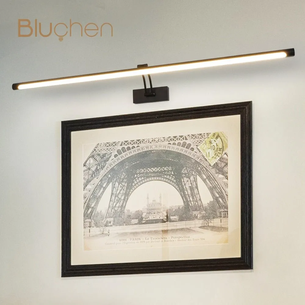 Led Wall Lamp Black Silver Bathroom Mirror Light