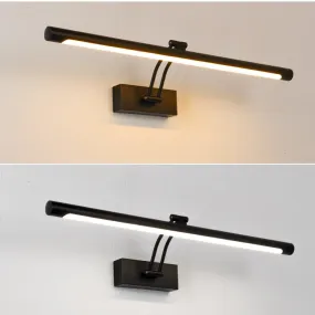 Led Wall Lamp Black Silver Bathroom Mirror Light