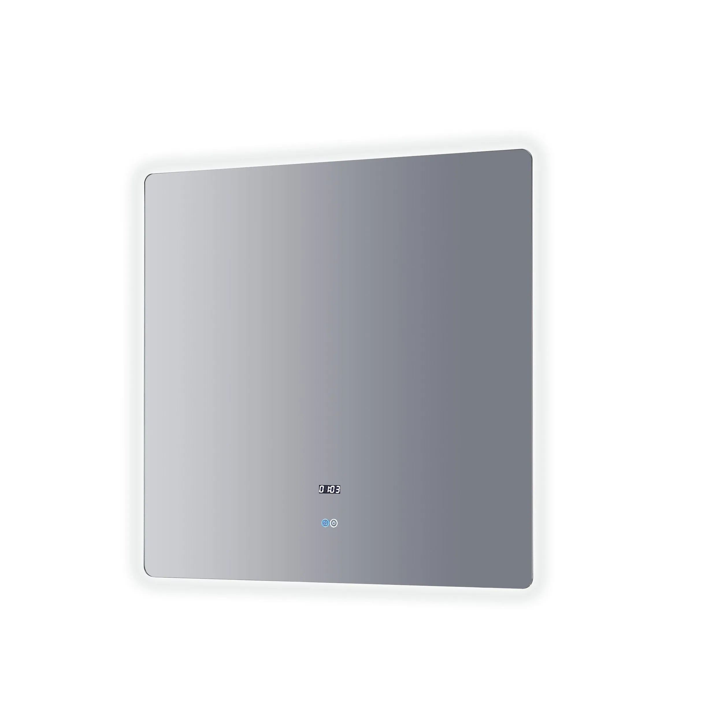 Lexora Lugano 36" Wide x 36" Tall LED Mirror w/ Defogger