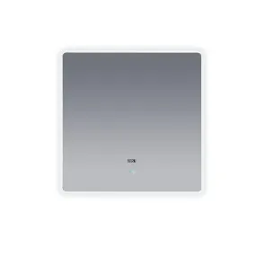 Lexora Lugano 36" Wide x 36" Tall LED Mirror w/ Defogger